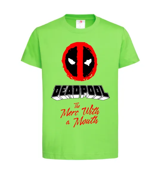 Детская футболка Deadpool the merc with a mouth Лаймовый фото