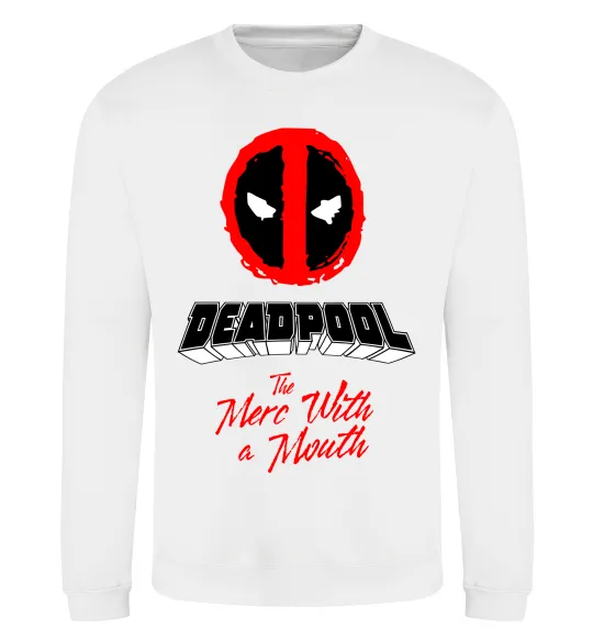 Свитшот Deadpool the merc with a mouth Белый фото
