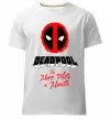 Чоловіча преміум футболка Deadpool the merc with a mouth Білий фото