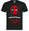 Чоловіча футболка Deadpool the merc with a mouth Чорний фото