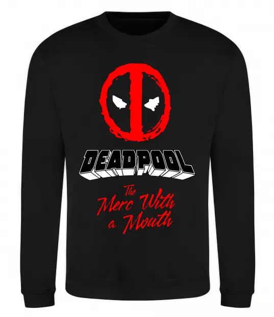 Свитшот Deadpool the merc with a mouth Черный фото