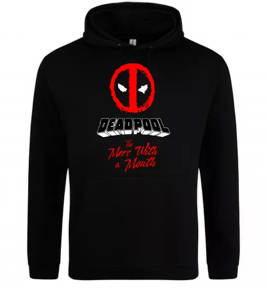 Чоловіча толстовка (худі) Deadpool the merc with a mouth Чорний фото