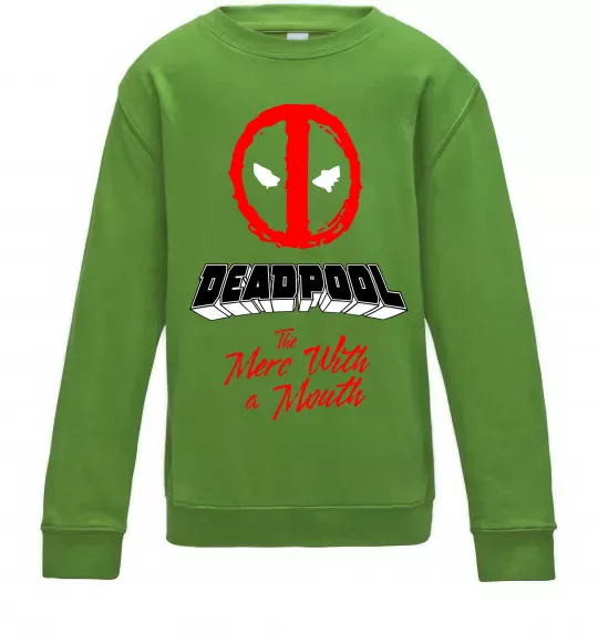 Дитячий світшот Deadpool the merc with a mouth Лаймовий фото