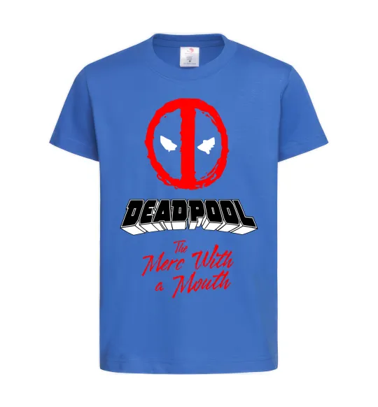 Детская футболка Deadpool the merc with a mouth Ярко-синий фото
