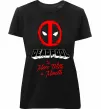 Женская премиум футболка Deadpool the merc with a mouth Черный фото