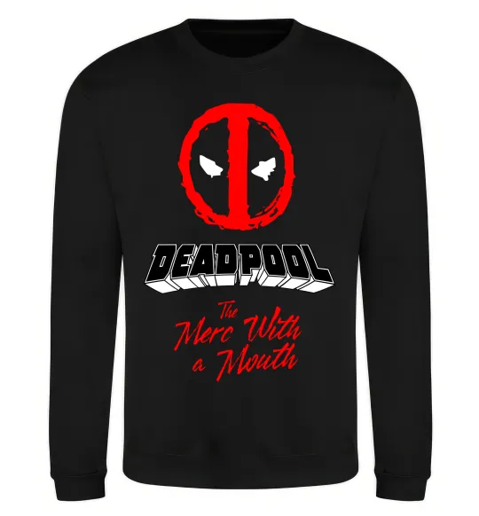 Свитшот Deadpool the merc with a mouth Черный фото