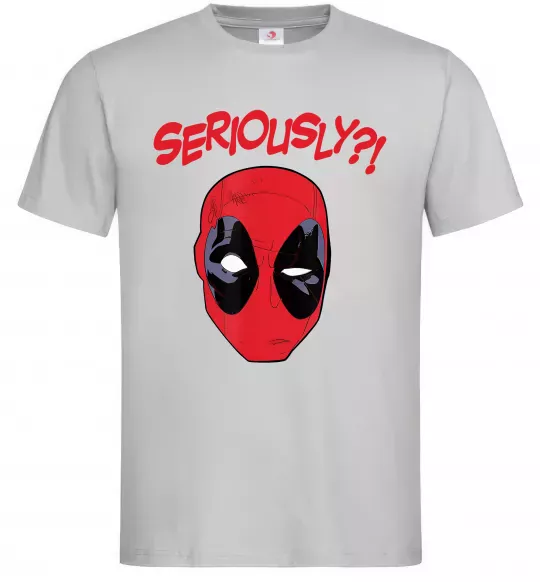 Чоловіча футболка Seriously? Deadpool Сірий фото