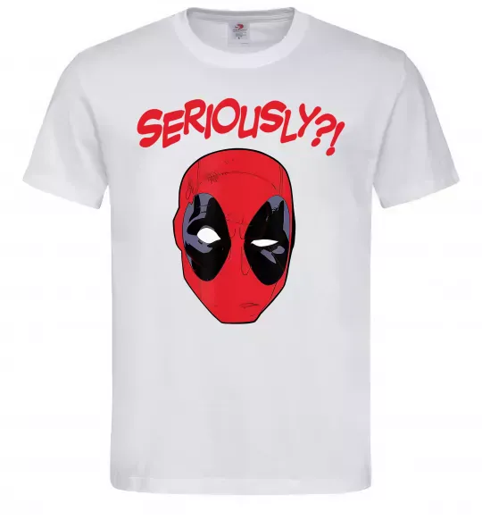 Чоловіча футболка Seriously? Deadpool Білий фото