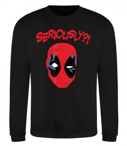Світшот Seriously? Deadpool Чорний фото
