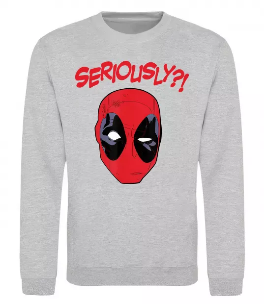 Світшот Seriously? Deadpool Сірий меланж фото