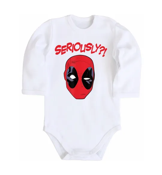 Дитячий бодік Seriously? Deadpool Білий фото