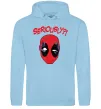 Мужская толстовка (худи) Seriously? Deadpool Голубой фото