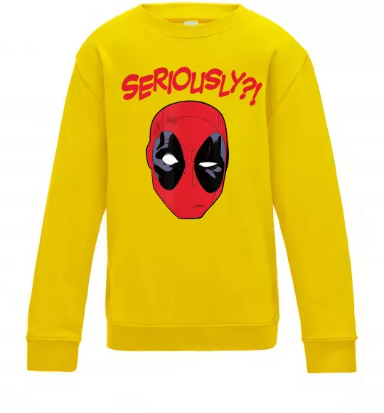 Детский Свитшот Seriously? Deadpool Солнечно желтый фото