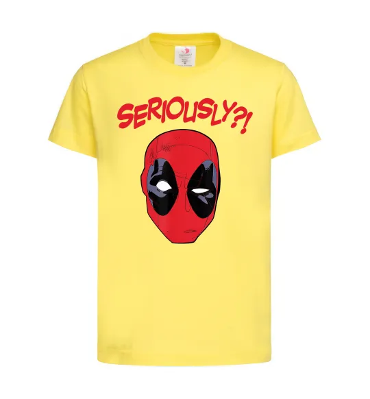 Детская футболка Seriously? Deadpool Лимонный фото