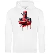 Мужская толстовка (худи) Deadpool paint Белый фото