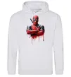 Мужская толстовка (худи) Deadpool paint Серый меланж фото