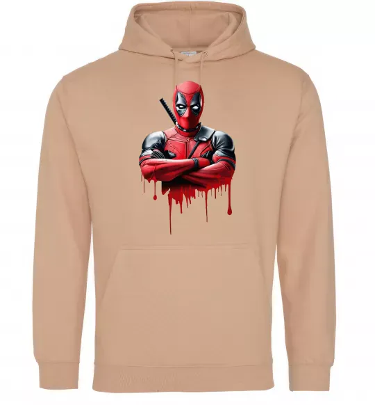 Женская толстовка (худи) Deadpool paint Песочный фото