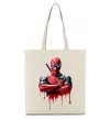 Эко-сумка Deadpool paint Бежевый фото