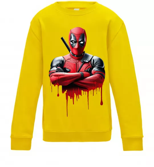 Дитячий світшот Deadpool paint Сонячно жовтий фото