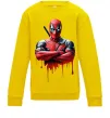 Дитячий світшот Deadpool paint Сонячно жовтий фото