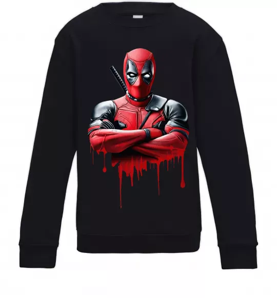 Дитячий світшот Deadpool paint Чорний фото