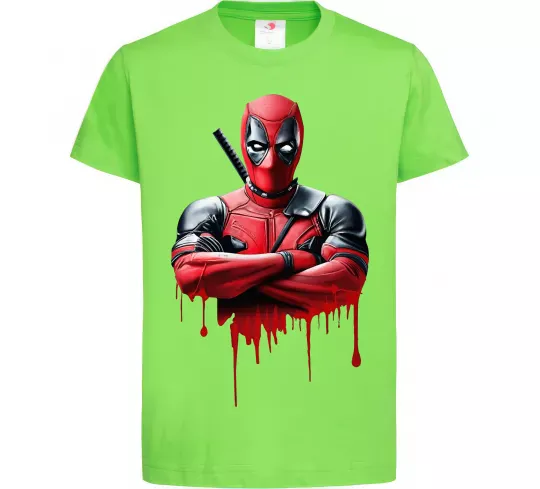 Детская футболка Deadpool paint Лаймовый фото
