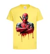 Дитяча футболка Deadpool paint Лимонний фото