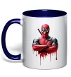 Чашка с цветной ручкой Deadpool paint Глубокий темно-синий Чашка с цветной ручкой Deadpool paint Глубокий темно-синий фото