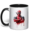 Чашка с цветной ручкой Deadpool paint Черный Чашка с цветной ручкой Deadpool paint Черный фото