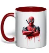 Чашка с цветной ручкой Deadpool paint Красный Чашка с цветной ручкой Deadpool paint Красный фото