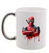 Чашка с цветной ручкой Deadpool paint Серебро Чашка с цветной ручкой Deadpool paint Серебро фото