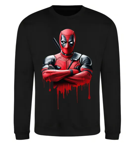 Світшот Deadpool paint Чорний фото