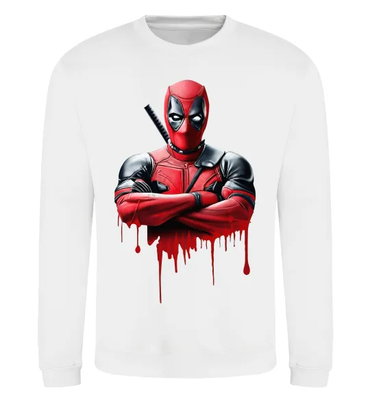 Світшот Deadpool paint Білий фото