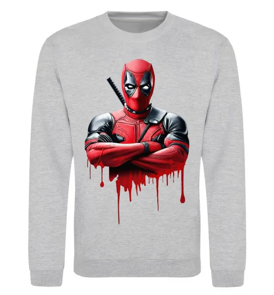 Світшот Deadpool paint Сірий меланж фото