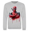 Світшот Deadpool paint Сірий меланж фото