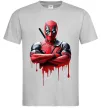 Чоловіча футболка Deadpool paint Сірий фото