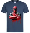 Чоловіча футболка Deadpool paint Темно-синій фото
