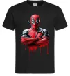 Чоловіча футболка Deadpool paint Чорний фото