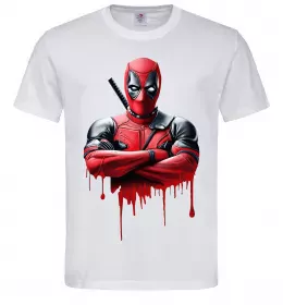 Мужская футболка Deadpool paint Белый фото