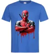 Чоловіча футболка Deadpool paint Яскраво-синій фото
