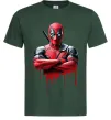 Чоловіча футболка Deadpool paint Темно-зелений фото