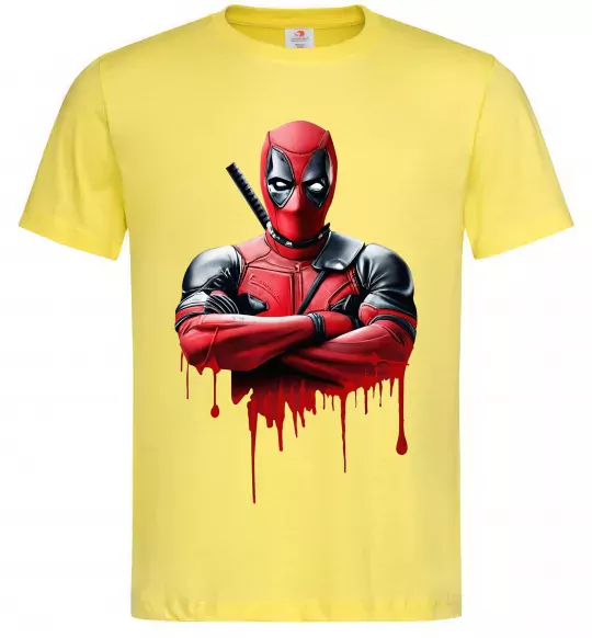 Чоловіча футболка Deadpool paint Лимонний фото