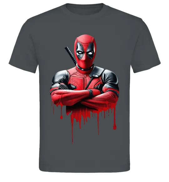 Чоловіча футболка Deadpool paint Графіт фото