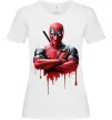 Жіноча футболка Deadpool paint Білий фото