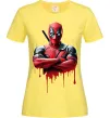 Жіноча футболка Deadpool paint Лимонний фото
