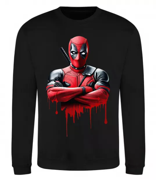 Свитшот Deadpool paint Черный фото