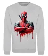 Свитшот Deadpool paint Серый меланж Свитшот Deadpool paint Серый меланж фото