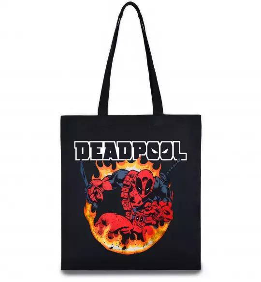 Еко-сумка Deadpool fire Чорний фото