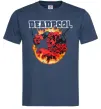 Чоловіча футболка Deadpool fire Темно-синій фото