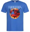 Чоловіча футболка Deadpool fire Яскраво-синій фото
